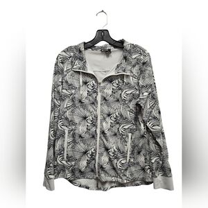 Blyse Black & White Palm Print Jacket (Size G/L)